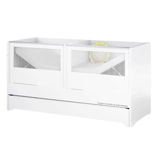 Berço Para Gêmeos Multifuncional Sol e Mar - Branco