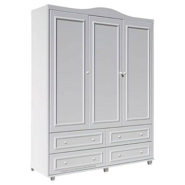 Guarda-Roupa Paris 3 portas - Branco
