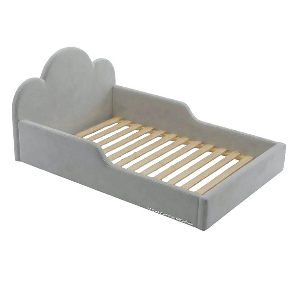 Cama Montessoriana Solteiro Algodão - Off White Nevoa