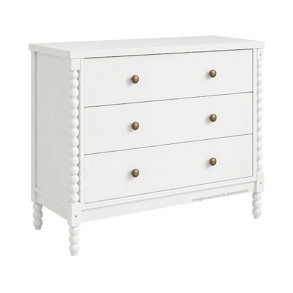 Cômoda Miio Com 3 Gavetas - Branco
