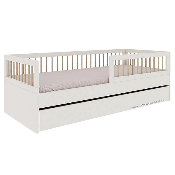 Cama Evolutiva Montessoriana Melissa - Branco Soft/Nature