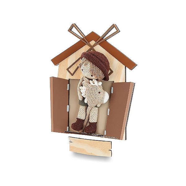Quadro Amigurumi Infantil Celeiro - Fazendinha - 97028 - prontaentrega - Peça De Mostruário