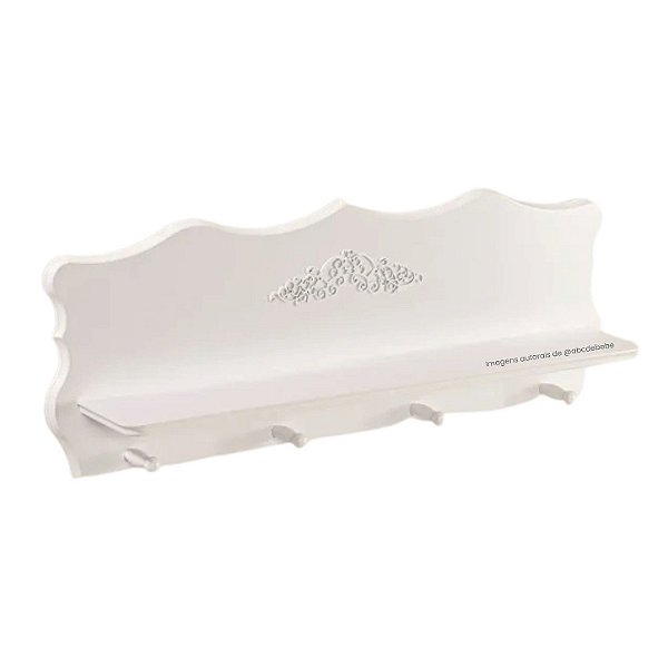 Prateleira Provence Branco Fosco 0,90 Cm - Peça De Mostruário - prontaentrega