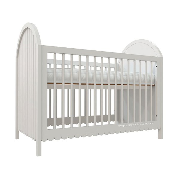 Berço Rococó 2 em 1 - Branco