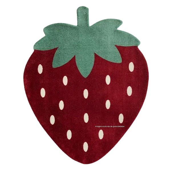 Tapete Infantil Orgânico Mundo Encantado - Redondo - Strawberry