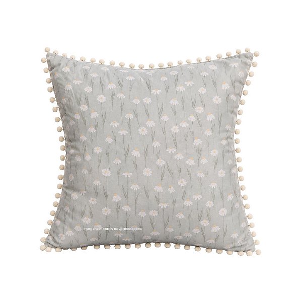 Almofada Decorativa Infantil Estampada Com Grilo - Margaridas - 97-07
