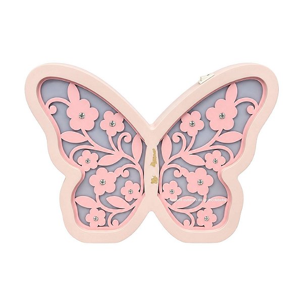 Luminária Borboleta Floral Rosa - Peça De Mostruário - prontaentrega
