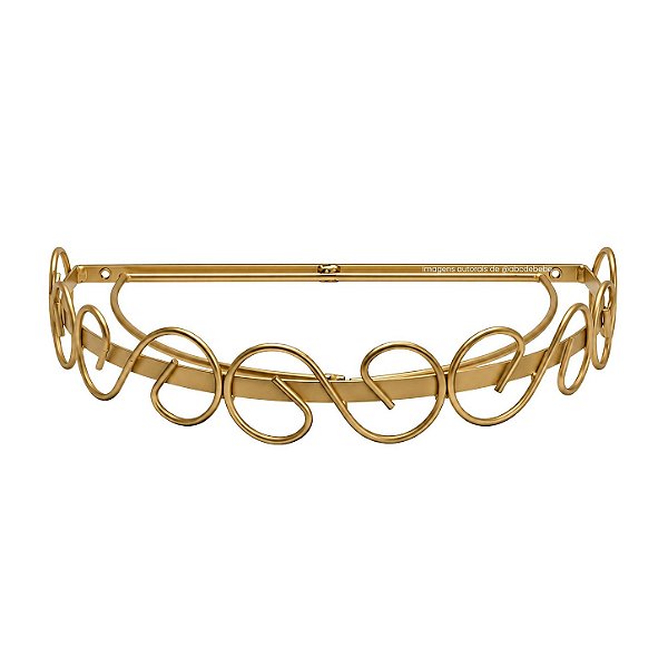 Dossel Decorativo Com Detalhes Em Metal Dourado - Peça De Mostruário - prontaentrega