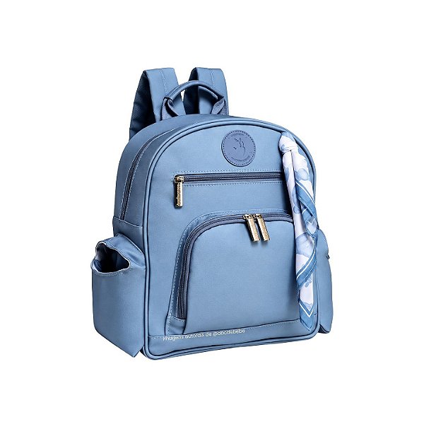 Mochila Maternidade Azul - Peça De Mostruário - prontaentrega