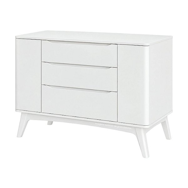 Cômoda Infantil 3 Gavetas e 2 Portas Sambalelê - Branco