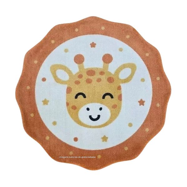 Tapete Infantil Orgânico - Girafa - Redondo