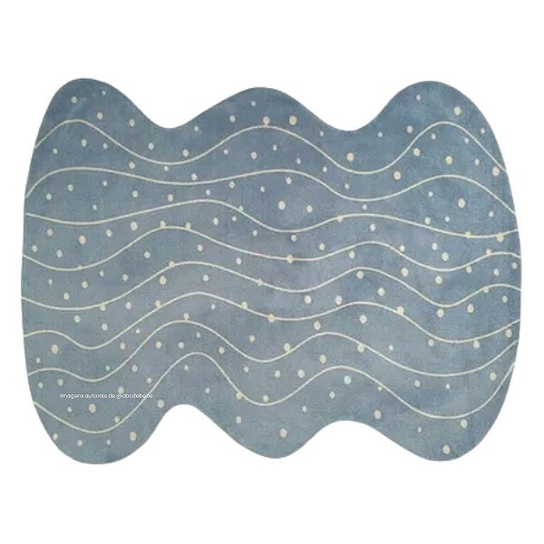 Tapete Infantil Orgânico Ah Mar Aquamarine Azul