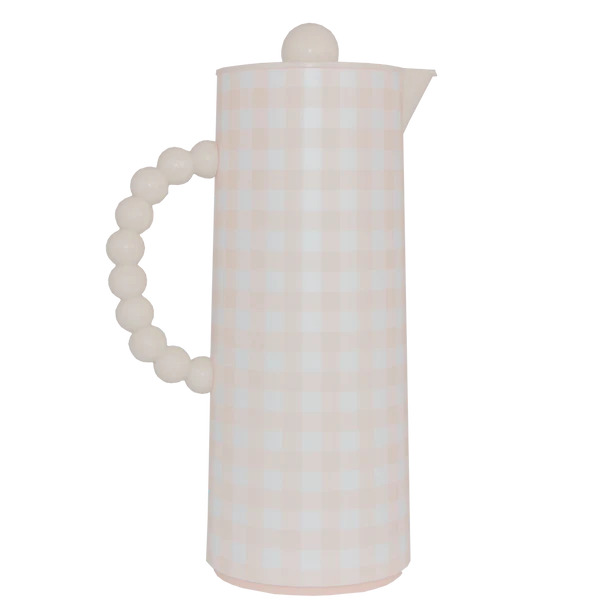 Garrafa Térmica Bubble Dot - Xadrez Nude/Rosa
