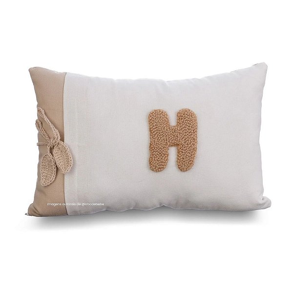 Almofada Bordada À Mão Com Inicial Personalizável - Bichos Baby II - 99-16 - Personalizado