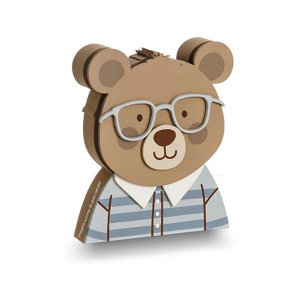 Enfeite Decorativo De Prateleira Urso Com Óculos - Teddy - 115031