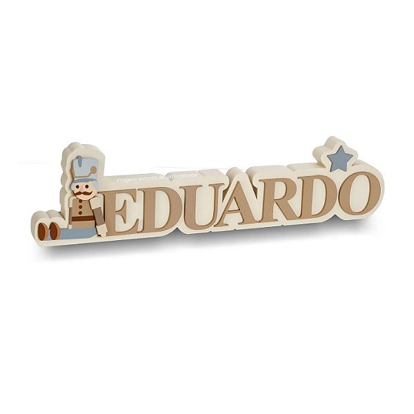 Enfeite Nome Personalizável Com Soldado Para Prateleira - Teddy - 115035 - Personalizado