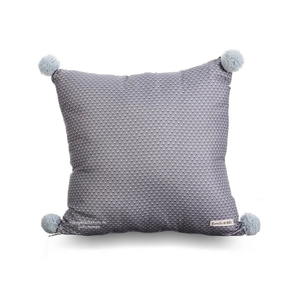Almofada Decorativa Infantil Estampada Com Pompom - Teddy - 10007