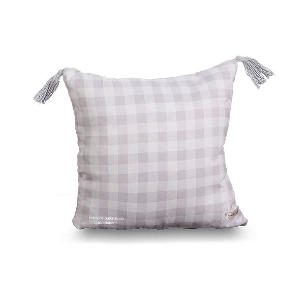 Almofada Estampada Xadrez Com Tassels - Teddy - 10009