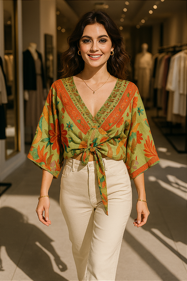 Blusa Estampada Boho