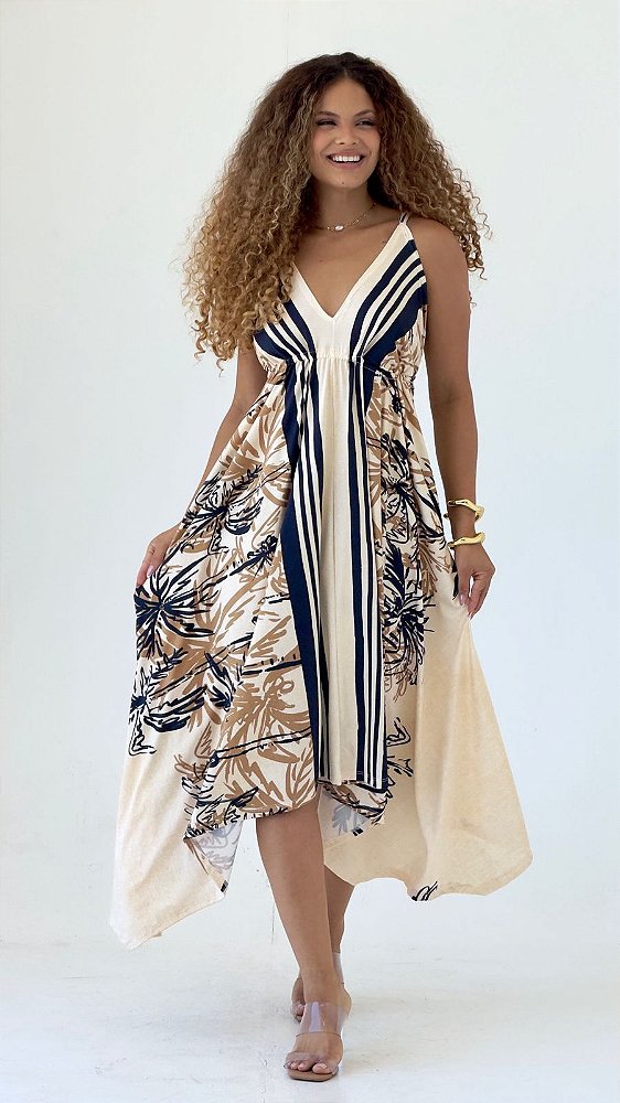 Vestido Estilo Indiano Assimétrico