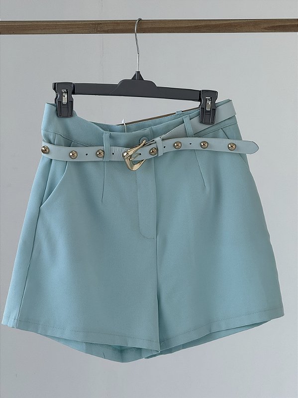 Shorts Azul com Cinto