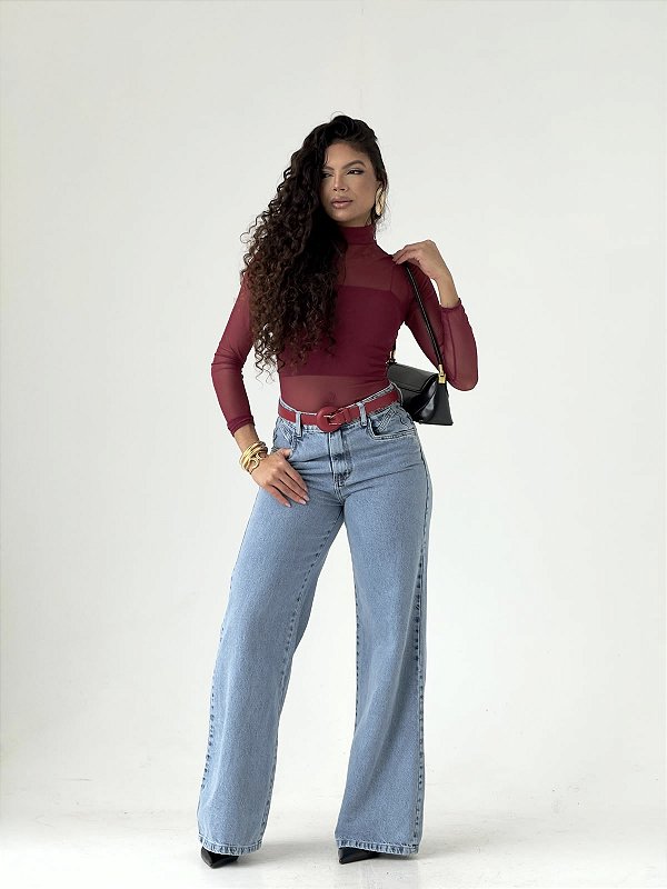 Calça Jeans Wide Leg