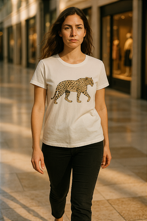Camiseta Estampa Leopardo