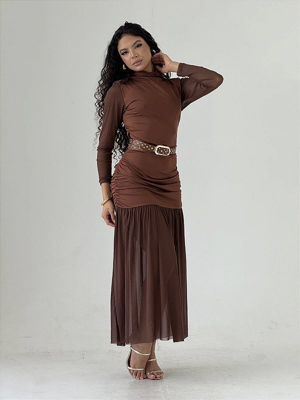 Vestido Marrom