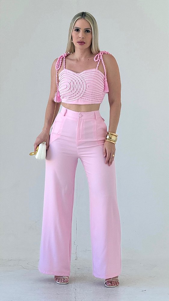 Conjunto Rosa Trançado