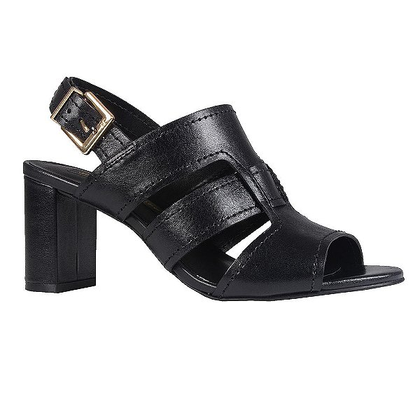 sandalia bloco preta