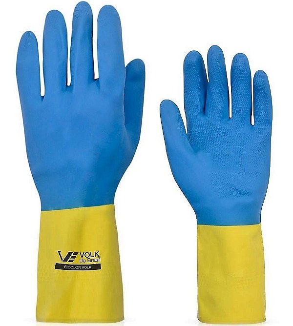 Luva Látex/Neoprene (amarela/azul) CA17.779