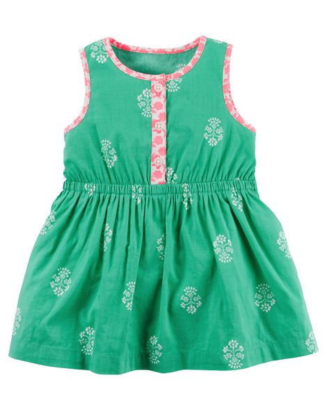 Vestido verde com tapa fralda - CARTERS