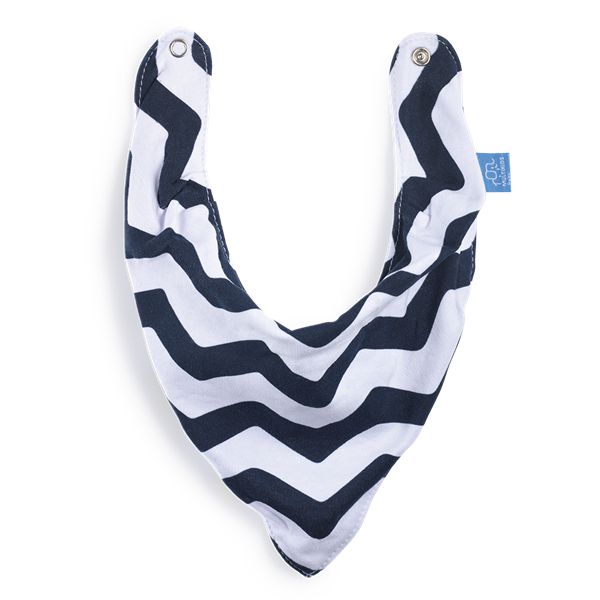 Babador bandana branco e azul marinho - MULTIKIDS BABY