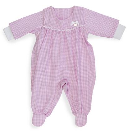 Macacão Tricoline rosa xadrez - Keko Baby