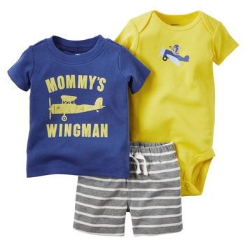 Conjunto 3 peças MOMMY´S WINGMAN - CARTERS