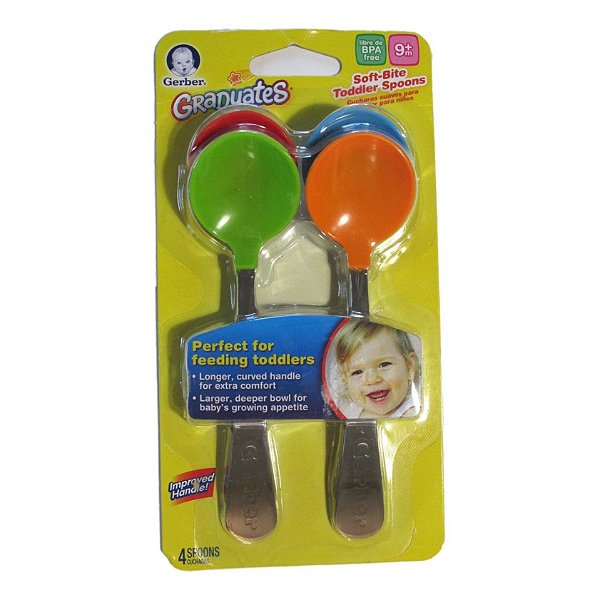 Conjunto com 4 colheres Graduates em silicone 9+ - GERBER
