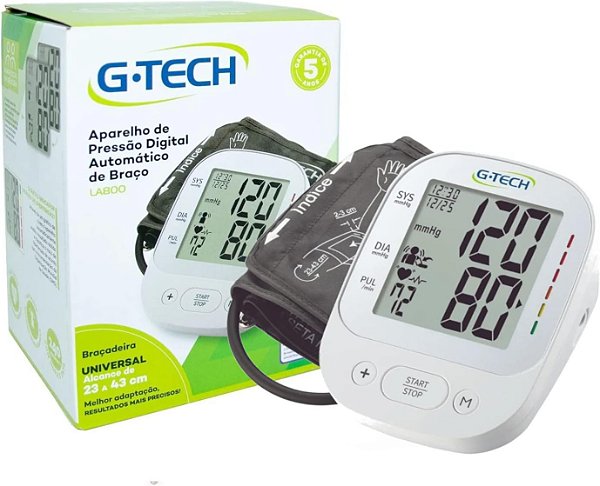 Aparelho de pressão digital de braço G-Tech LA800