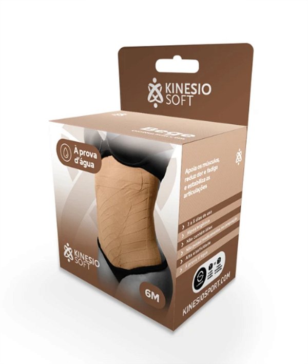 Bandagem Elástica KinesioSoft Bege 6M