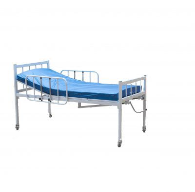 Cama Fawler com Grades e Rodízios com Colcão