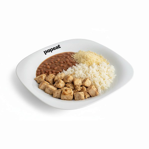 Caseirinho Frango: Frango Grelhado com Arroz Branco, Feijão Carioca e Farofa de Cebola : 1_un