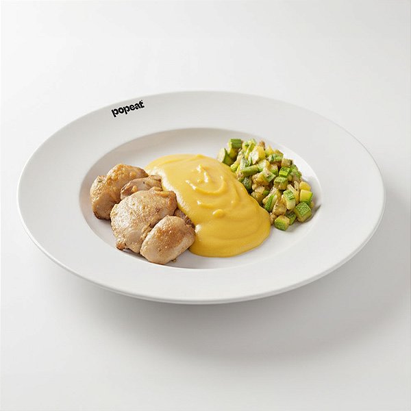 Sobrecoxa Grelhado com Purê de Mandioquinha e Abobrinha | 550g | GMH : 1_un