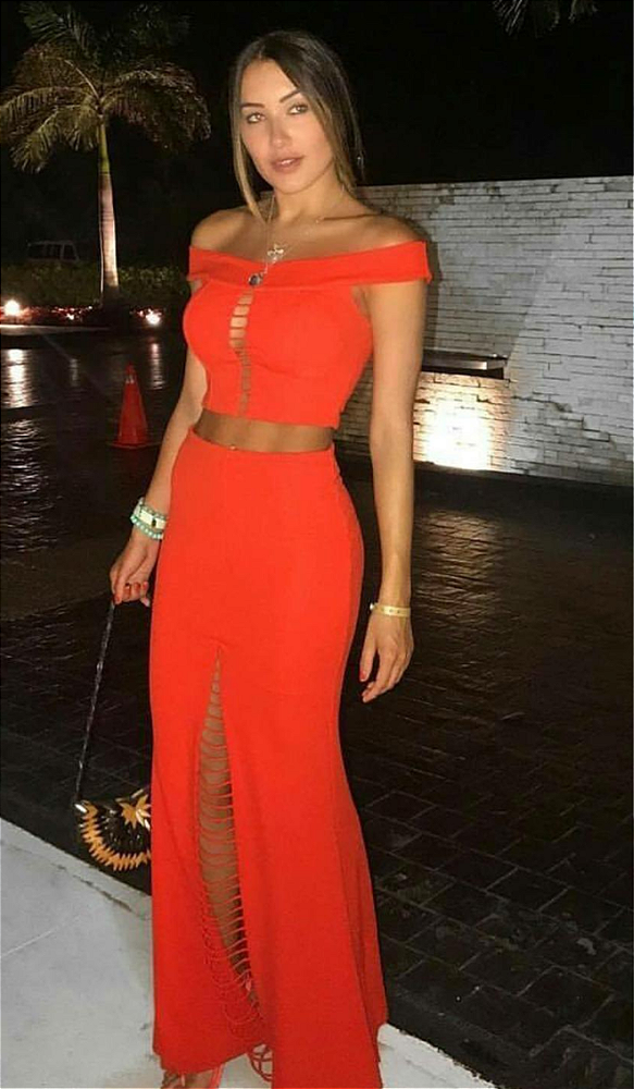Conjunto Cropped e Saia Longa Perfect Way
