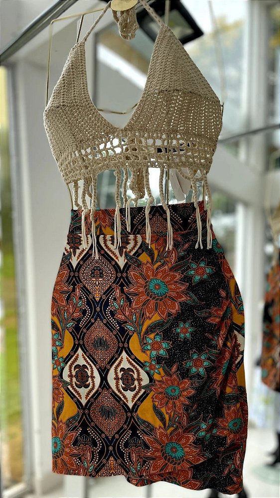 Cropped Top Crochê Frente Única