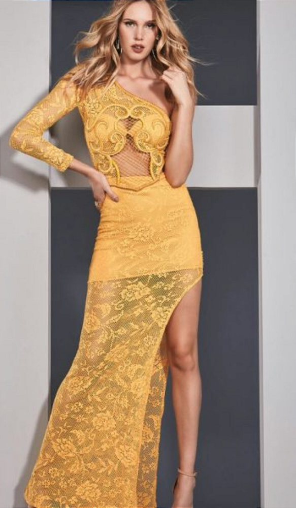 Vestido Nula Manca Bordado Festa Mondabelle