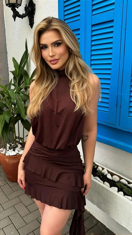 Vestido Curto Costa Nua