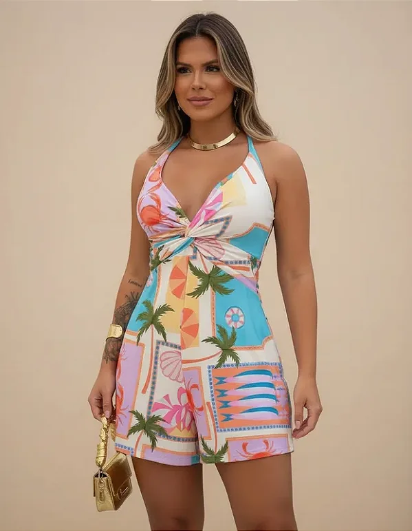 Macaquinho Estampado Verão