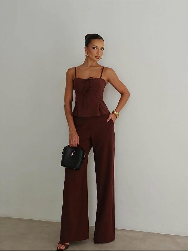 Conjunto Calça e Blusa De Alça
