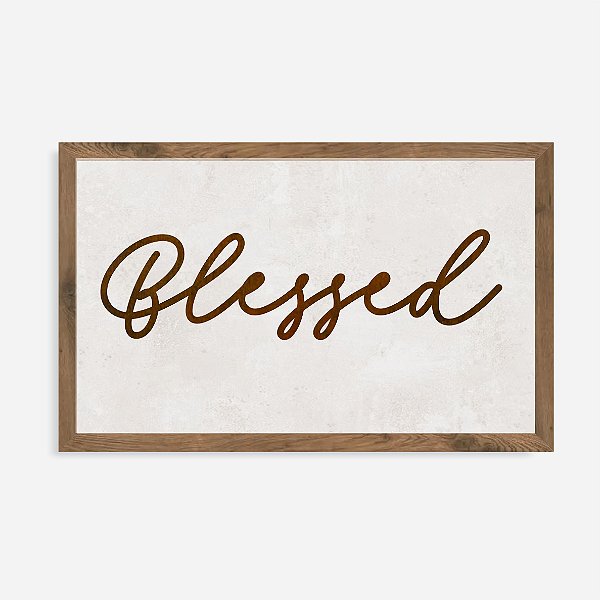Quadro Rústico Blessed