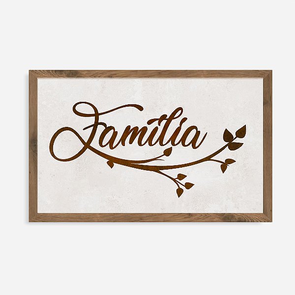 Quadro Rústico Família