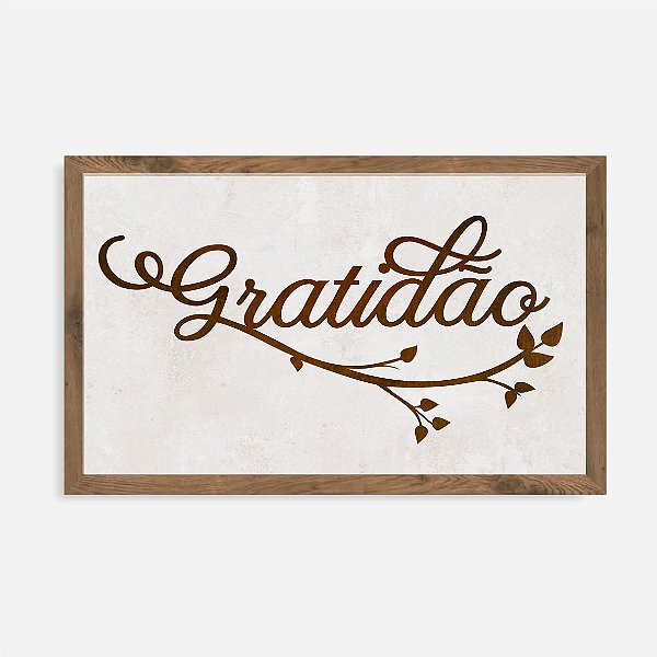 Quadro Rústico Gratidão